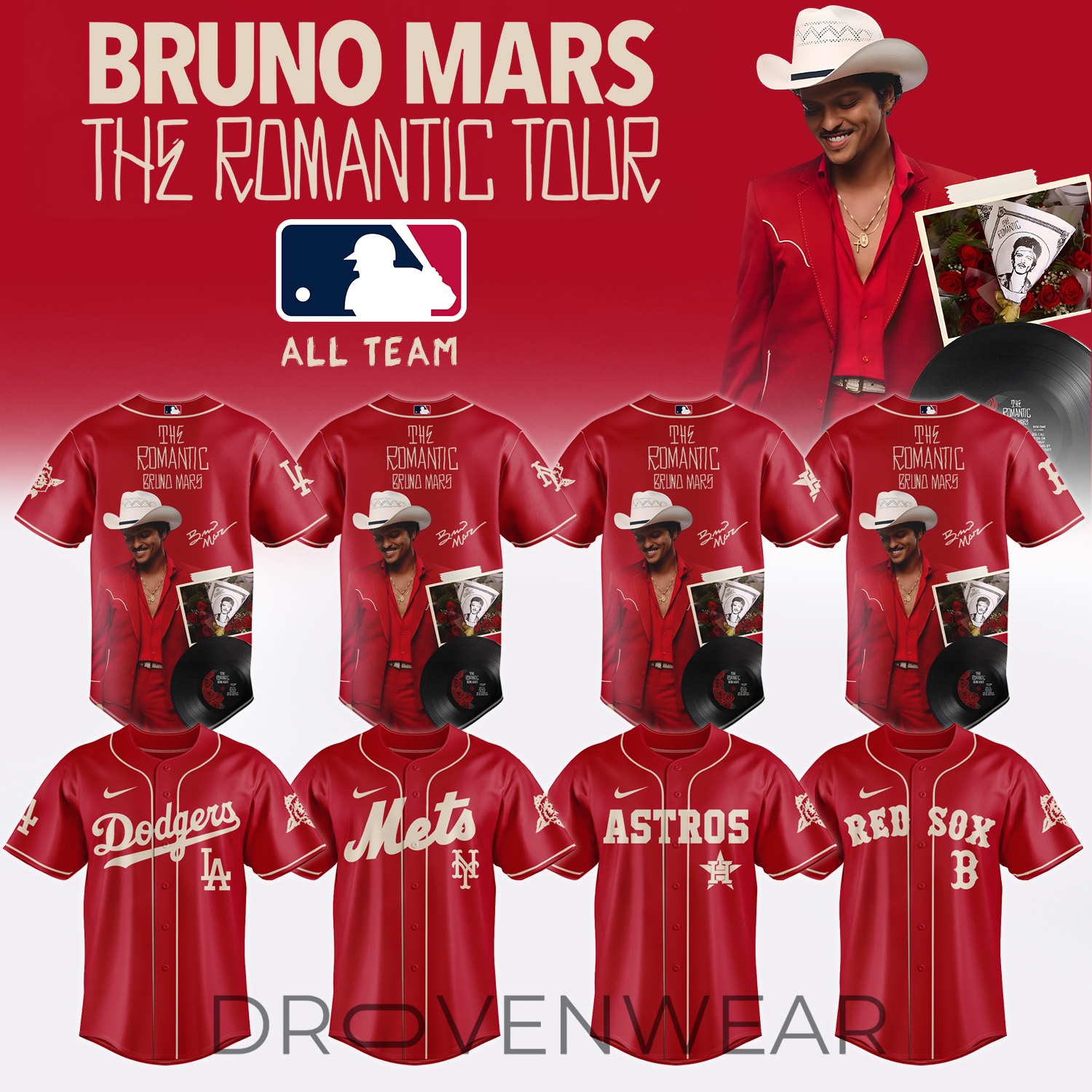 MLB X Bruno Mars ”The Romantic Tour 2026” Limited Edition Signature - Jersey 6 MLB X Bruno Mars ”The Romantic Tour 2026” Limited Edition Signature - Jersey 6
