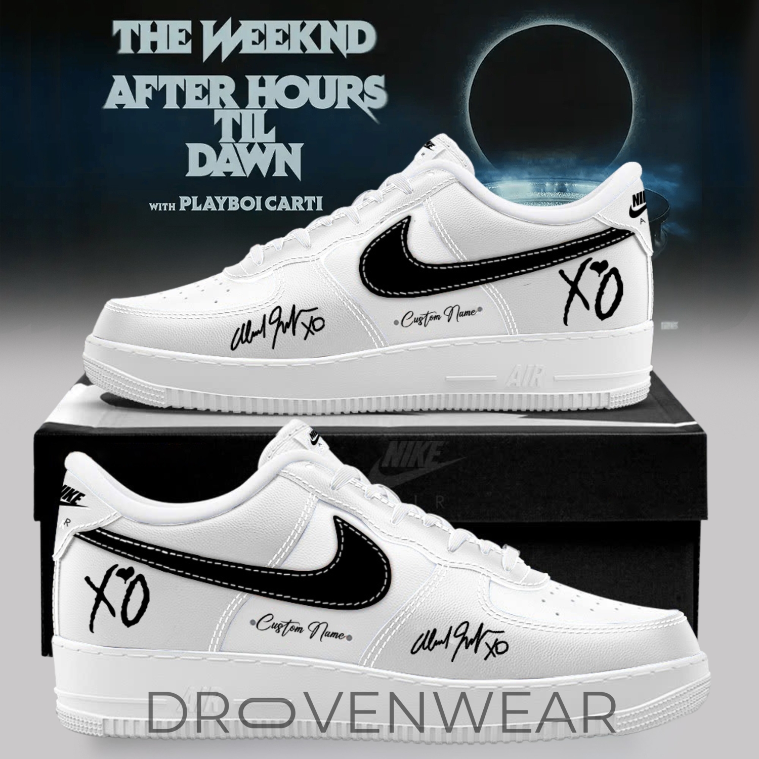 MLB X The Weeknd ”After Hours Til Dawn Tour” Limited Edition Signature - AF1 Shoes 1 MLB X The Weeknd ”After Hours Til Dawn Tour” Limited Edition Signature - AF1 Shoes 1