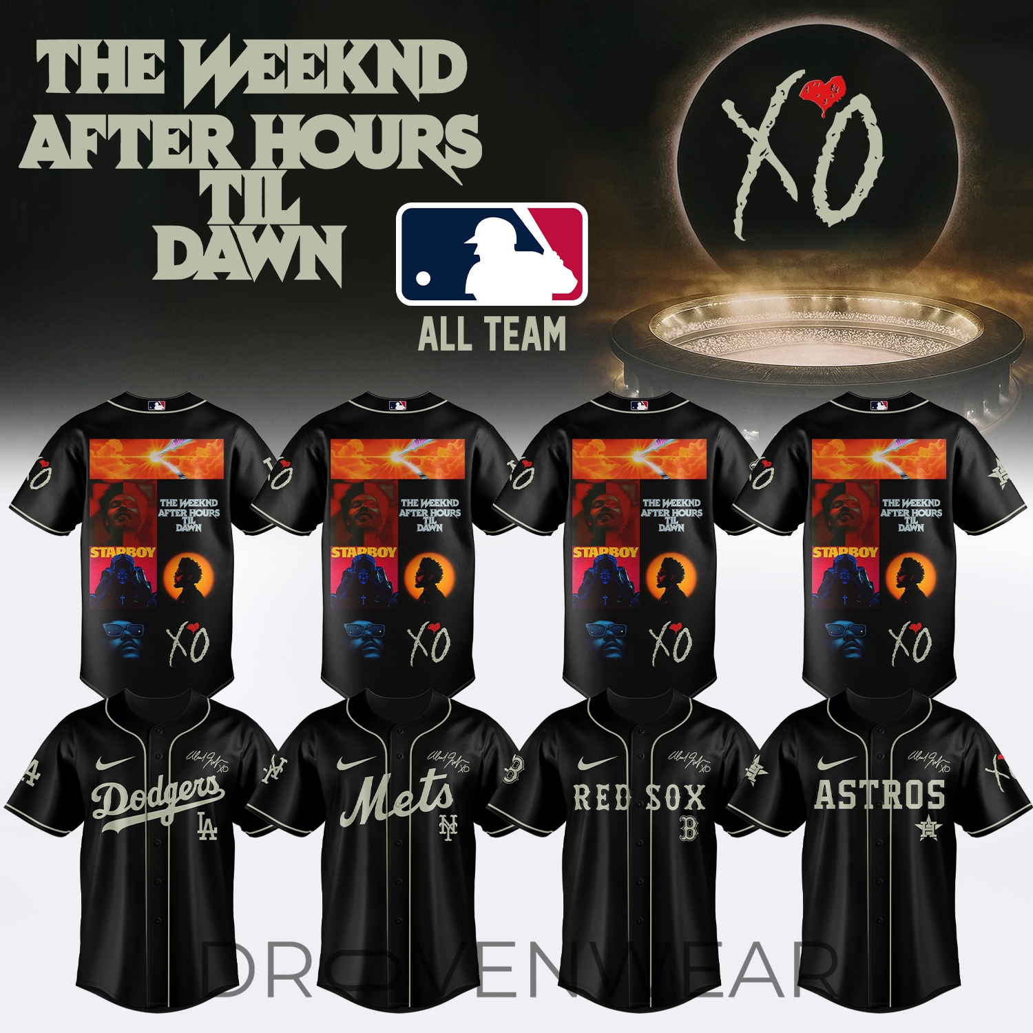 MLB X The Weeknd ”After Hours Til Dawn Tour” Limited Edition Signature - Jersey 4 MLB X The Weeknd ”After Hours Til Dawn Tour” Limited Edition Signature - Jersey 4