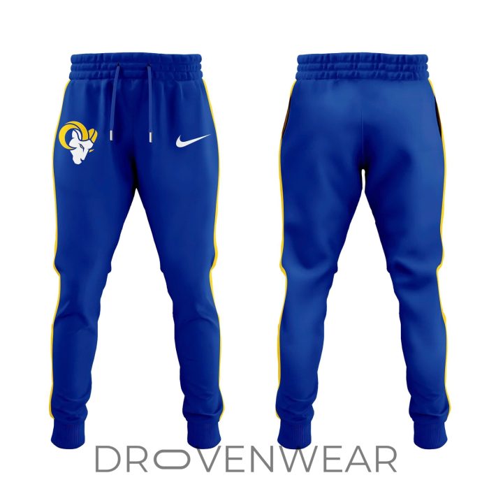 Men's Nike Royal Los Angeles Rams Primetime Club Hoodie - Image 4