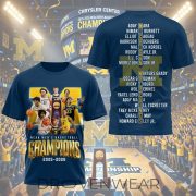 Michigan Wolverines 2026 NCAA Basketball National Champions Graphic T-Shirt