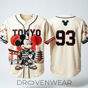 Mickey Mouse Baseball Kimono Tokyo by Drovenwear.com
