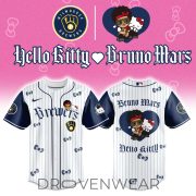 Milwaukee Brewers x BRUNO MARS x HELLO KITTY Blue Jersey | Jogger | Cap