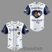 Milwaukee Brewers x BRUNO MARS x HELLO KITTY Blue Jersey | Jogger | Cap - Image 2