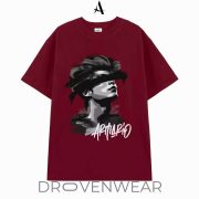 Modern Aesthetic Streetwear Tee - Blindfolded Man Graphic Shirt - Edgy Oversized White T-Shirt - Image 3