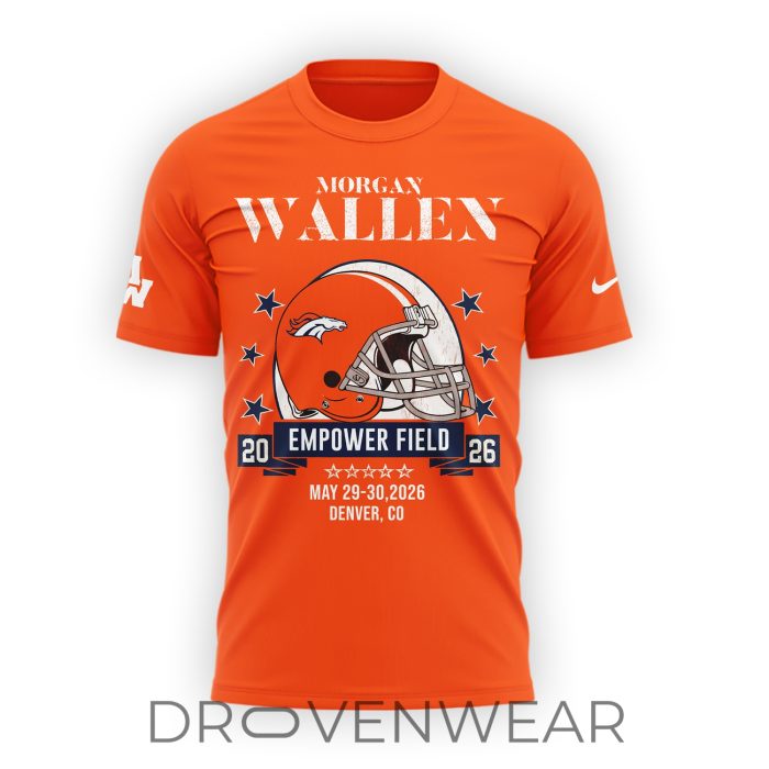 Morgan Wallen Still The Problem Tour Denver Broncos Crossover Graphic T-Shirt for Fans - Image 2