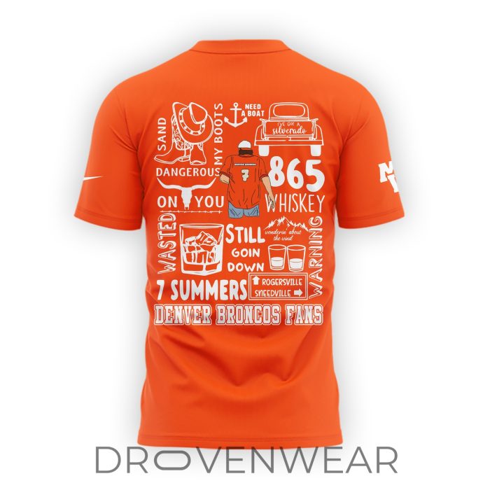 Morgan Wallen Still The Problem Tour Denver Broncos Crossover Graphic T-Shirt for Fans - Image 3