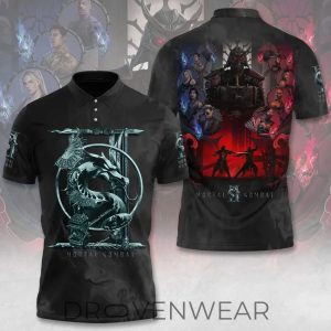 Mortal Kombat 2 Classic Dragon Logo Polo by Drovenwear.com