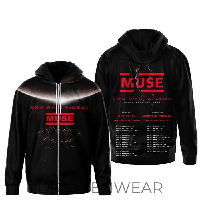 Muse North American Tour 2026 The Wow Signal On July And August 2026 Schedule Tour Dates Unisex T Shirt - Image 3