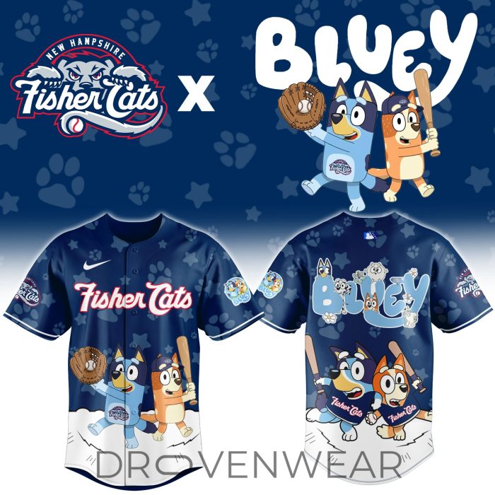 New Hampshire Fisher Cats Bluey Night Limited Jersey - Image 2