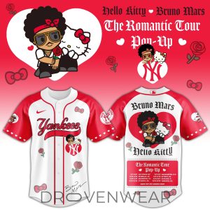 New York Bruno Mars Hello Kitty Pop Up Event Baseball Jersey by Drovenwear.com