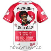 New York Bruno Mars Hello Kitty Pop Up Event Baseball Jersey - Image 3