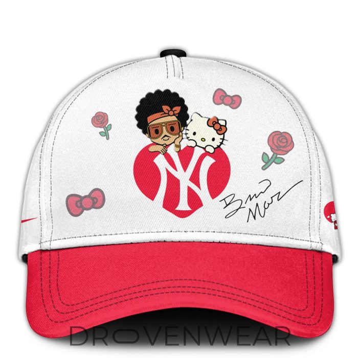 New York Bruno Mars Hello Kitty Pop Up Event Baseball Jersey - Image 4