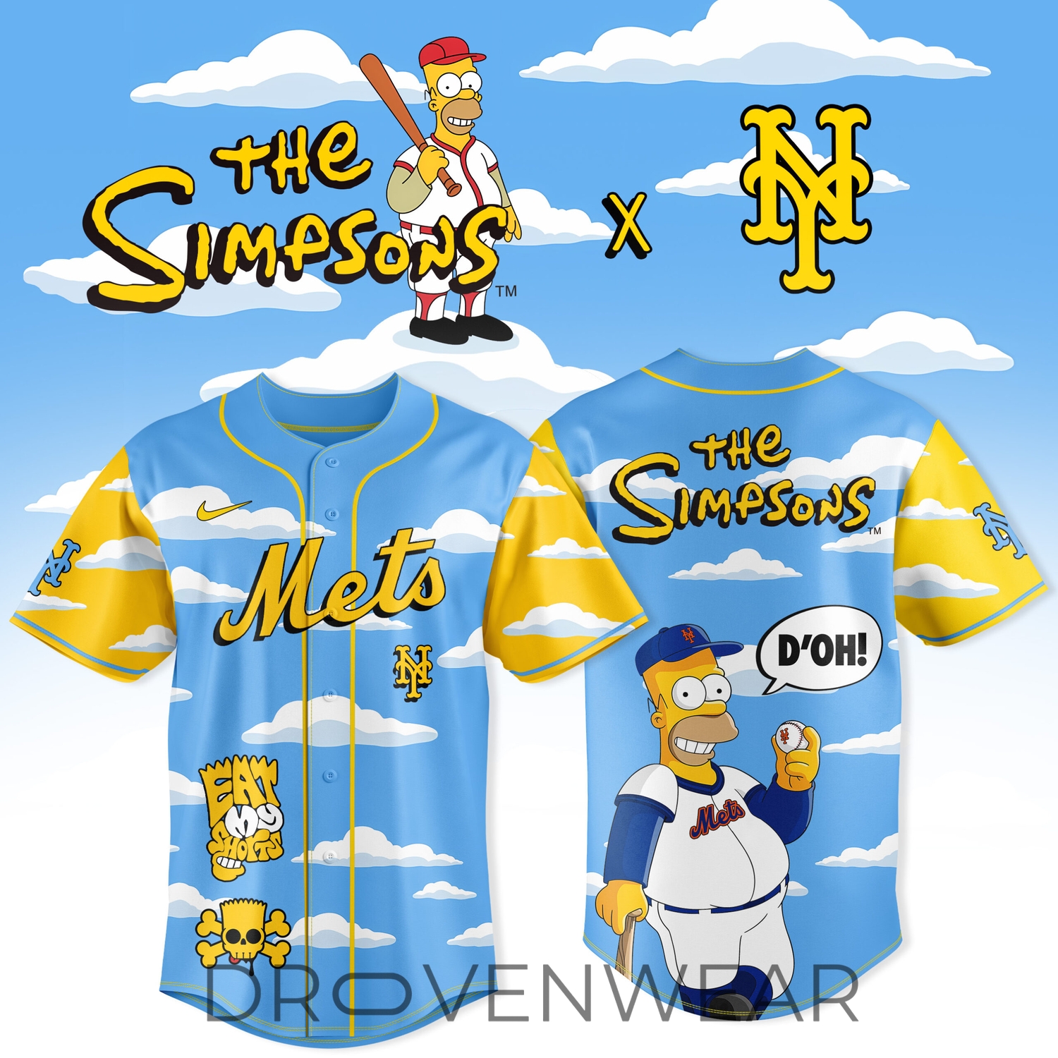 New York Mets MLB x The Simpsons 2026 Edition Jersey New York Mets MLB x The Simpsons 2026 Edition Jersey