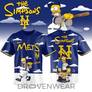 New York Mets x The Simpsons 2026 Limited Edition Jersey by Drovenwear.com