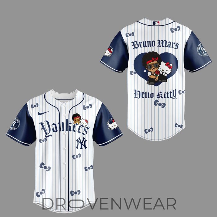 New York Yankees x BRUNO MARS x HELLO KITTY Blue Jersey | Jogger | Cap - Image 2