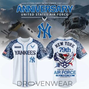 New York Yankees x US Air Force 79th Anniversary Jersey by Drovenwear.com