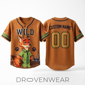Nick Wilde Zootopia Baseball Jersey by Drovenwear.com