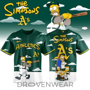 Oakland Athletics x The Simpsons 2026 Limited Edition Jersey by Drovenwear.com