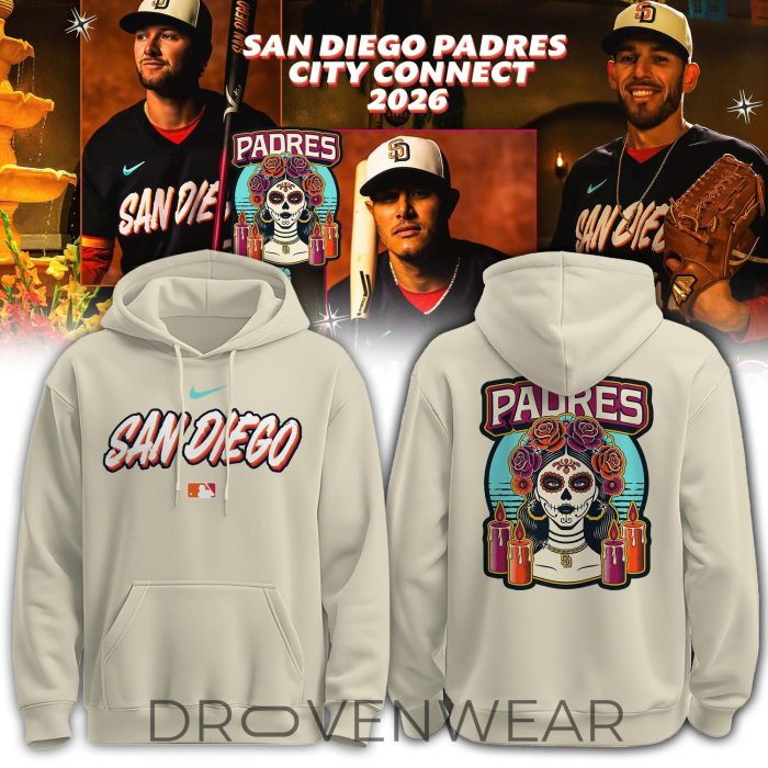 Padres Go Dark for New City Connect Inspired Día de los Muertos 2026 Limited Edition Hoodie - Image 4