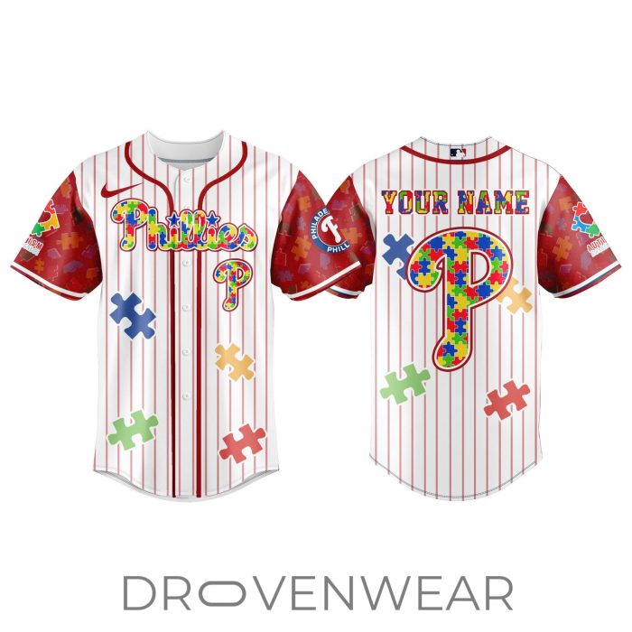 Philadelphia Phillies Autism Awareness 2026 Limited Edition Jersey | Jogger | Cap - Image 2