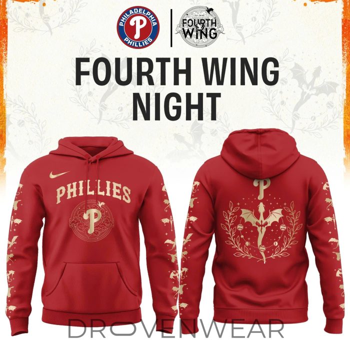 Philadelphia Phillies Baseball Fourth Wings Night Limited Edition Hoodie| Cap | Jogger (Copy) - Image 4