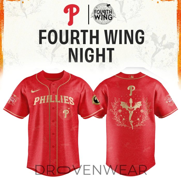 Philadelphia Phillies Baseball Fourth Wings Night Limited Edition Jersey| Cap | Jogger (Copy) - Image 4