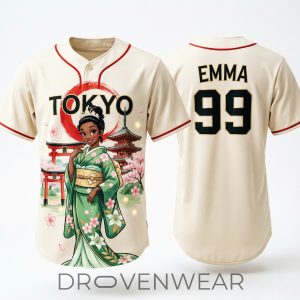 Princess Tiana x Tokyo Princess Baseball Jersey by Drovenwear.com