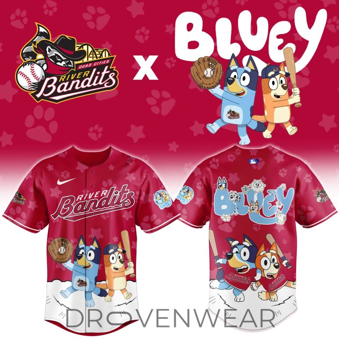 Quad Cities River Bandits Bluey Night Game Limited Jersey - Image 2