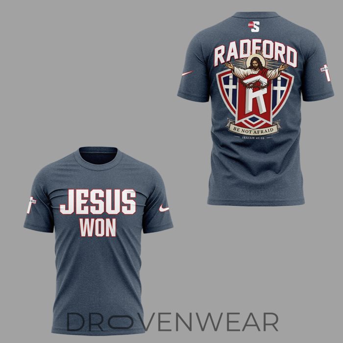 Radford University Jesus Won ✝️⚾ T-shirt Ver2 - Image 2