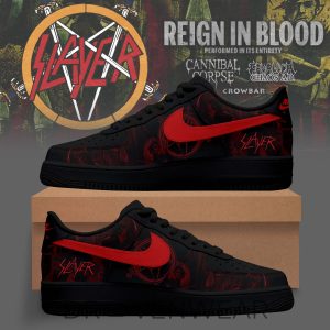 Reign in Blood 40th Anniversary 2026 Edition AF1 Shoes by Drovenwear.com