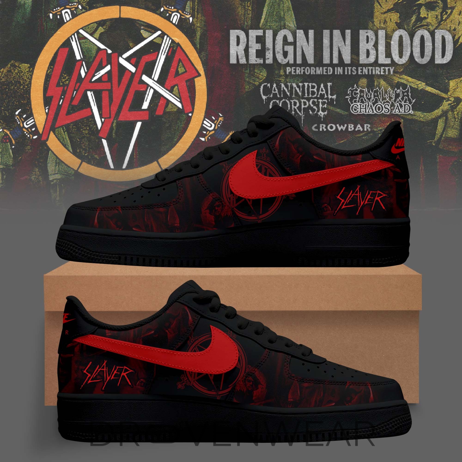 Reign in Blood 40th Anniversary 2026 Edition AF1 Shoes Reign in Blood 40th Anniversary 2026 Edition AF1 Shoes