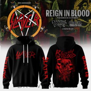 Reign in Blood 40th Anniversary 2026 Edition Hoodie V2 by Drovenwear.com