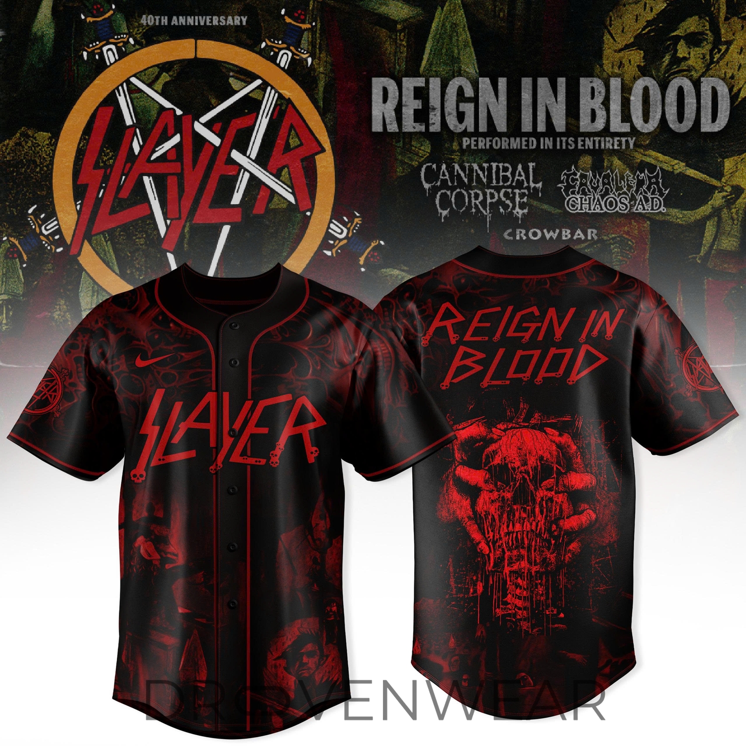 Reign in Blood 40th Anniversary 2026 Edition Jersey Reign in Blood 40th Anniversary 2026 Edition Jersey