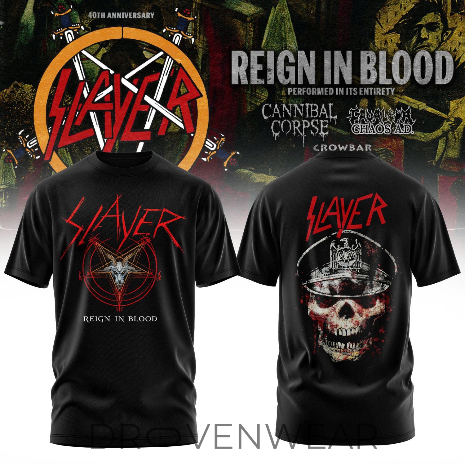 Reign in Blood 40th Anniversary 2026 Edition Tee Reign in Blood 40th Anniversary 2026 Edition Tee