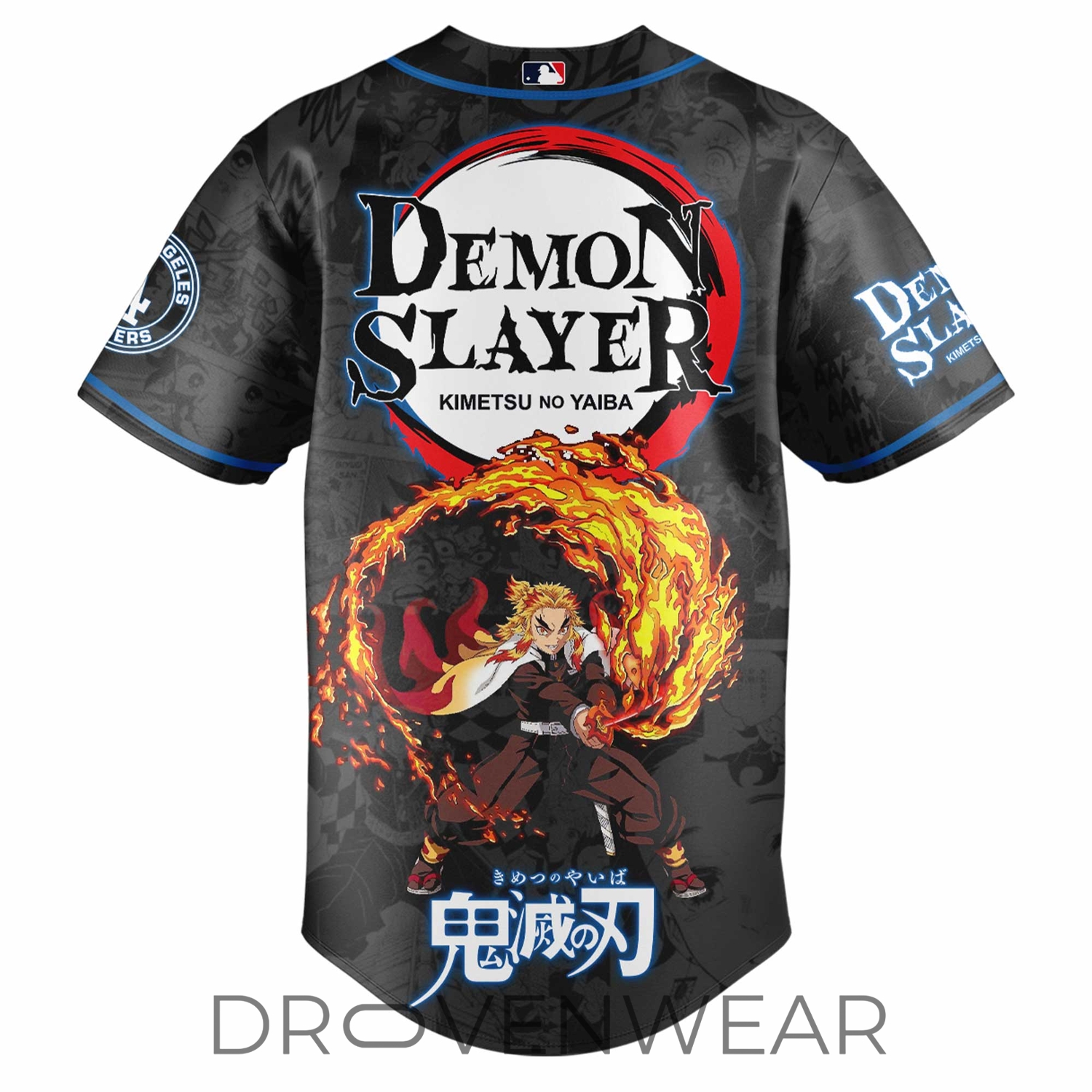 Rengoku Kyojuro Demon Slayer Los Angeles Anime Baseball Jersey Rengoku Kyojuro Demon Slayer Los Angeles Anime Baseball Jersey