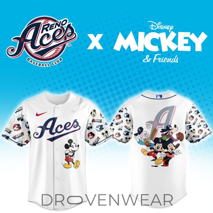 Reno Aces Mickey Mouse Theme Night Baseball Jersey - Image 2