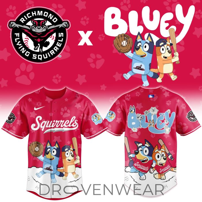 Richmond Flying Squirrels Bluey Night Limited Jersey - Image 2