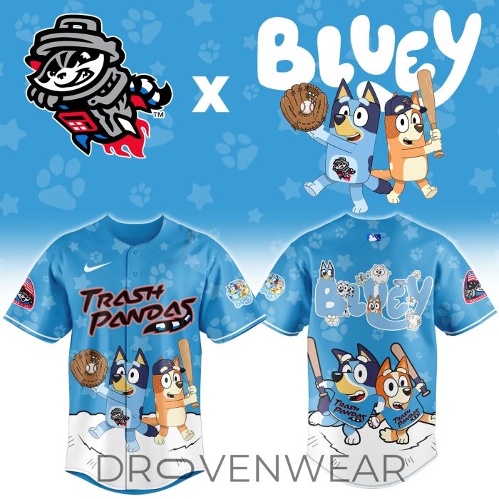 Rocket City Trash Pandas Bluey Night Limited Blue Jersey - Image 2