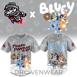 Rocket City Trash Pandas Bluey Night Limited Grey Jersey by Drovenwear.com