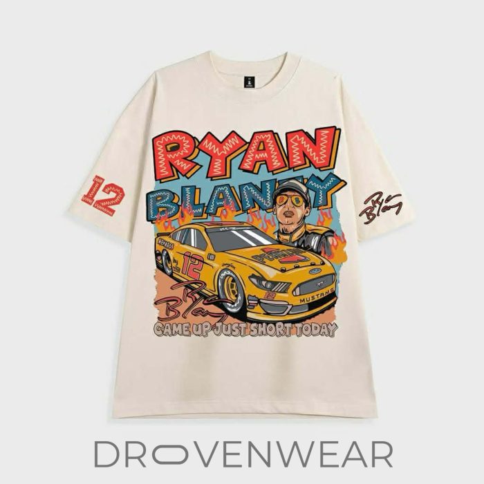 Ryan Blaney #12 NASCAR Vintage 90s Style Graphic T-Shirt - Retro Racing Oversized Tee - Image 3