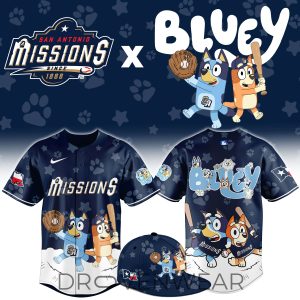 San Antonio Missions Bluey Night Limited Jersey by Drovenwear.com