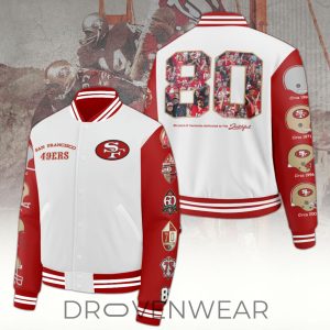 San Francisco 49ers 80th Anniversary Varsity Jacket by Drovenwear.com