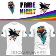 San Jose Sharks Pride Night T-shirt LGBTQ Rainbow Hockey Fan - Image 4