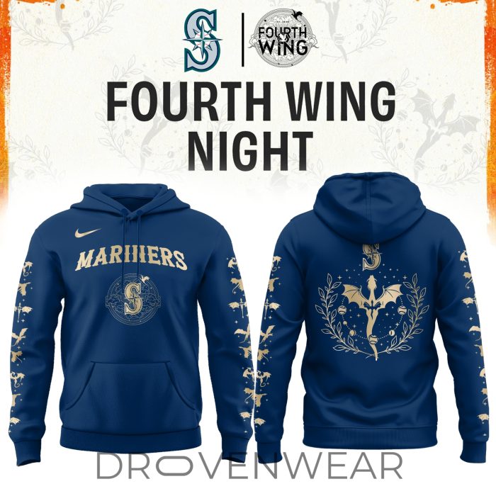 Seattle Mariners Fourth Wings Night Limited Edition Hoodie| Cap | Jogger - Image 4