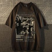 Senseless "Sniffin' Glue" Punk Rock Tee - Vintage Oversized Charcoal Graphic Streetwear T-Shirt