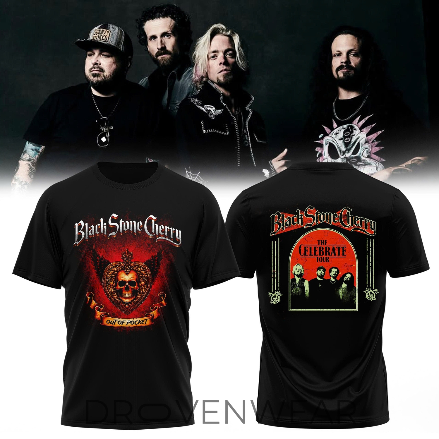 Sevendust Black Stone Cherry - The Celebrate Tour T-shirt | Out of Pocket Edition V2 Sevendust Black Stone Cherry - The Celebrate Tour T-shirt | Out of Pocket Edition V2
