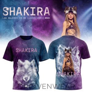 Shakira 2026 European Tour Concert Graphic Tee by Drovenwear.com
