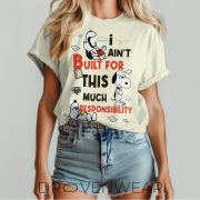 Snoopy Built for this much responsibility Doin' less, livin' more 3D T-shirt - Image 5