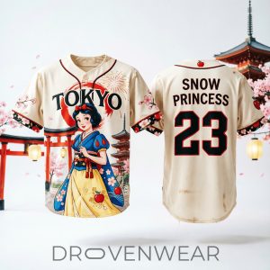 Snow White x Tokyo Princess Baseball Jersey by Drovenwear.com